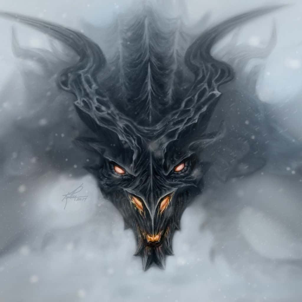 Alduin - The World Eater In Skyrim Wallpaper