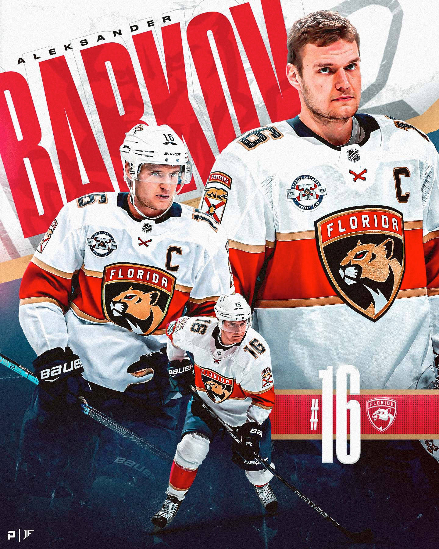 Aleksander Barkov Florida Panthers Team Captain Poster Wallpaper