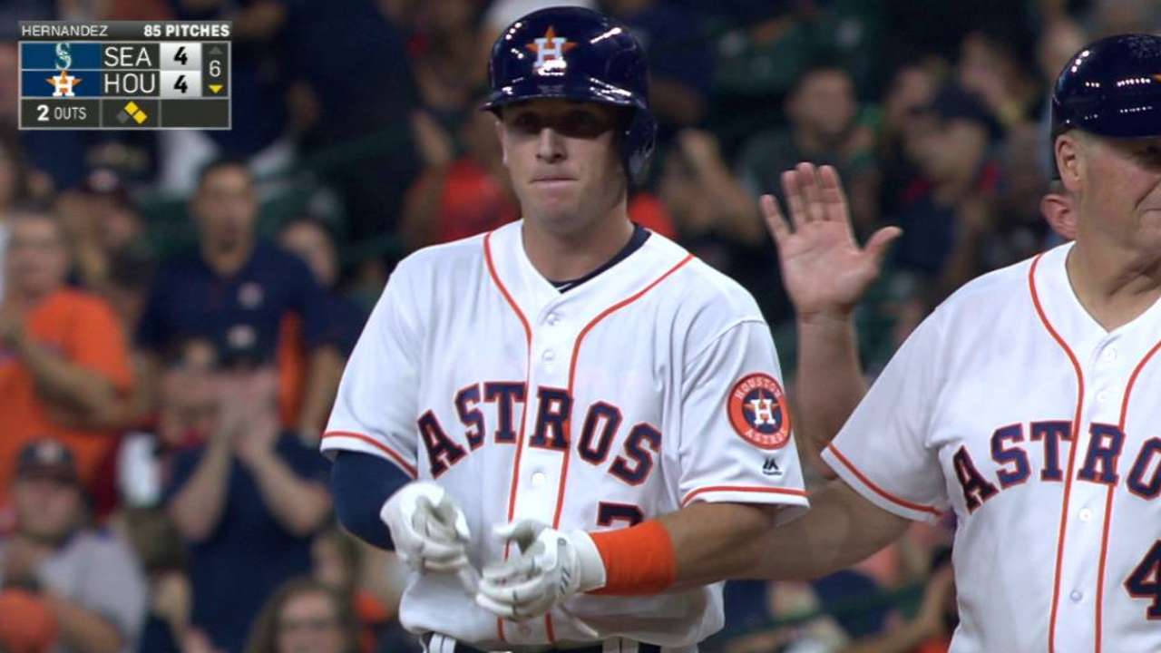 Alex Bregman During Game With Scoreboard Wallpaper