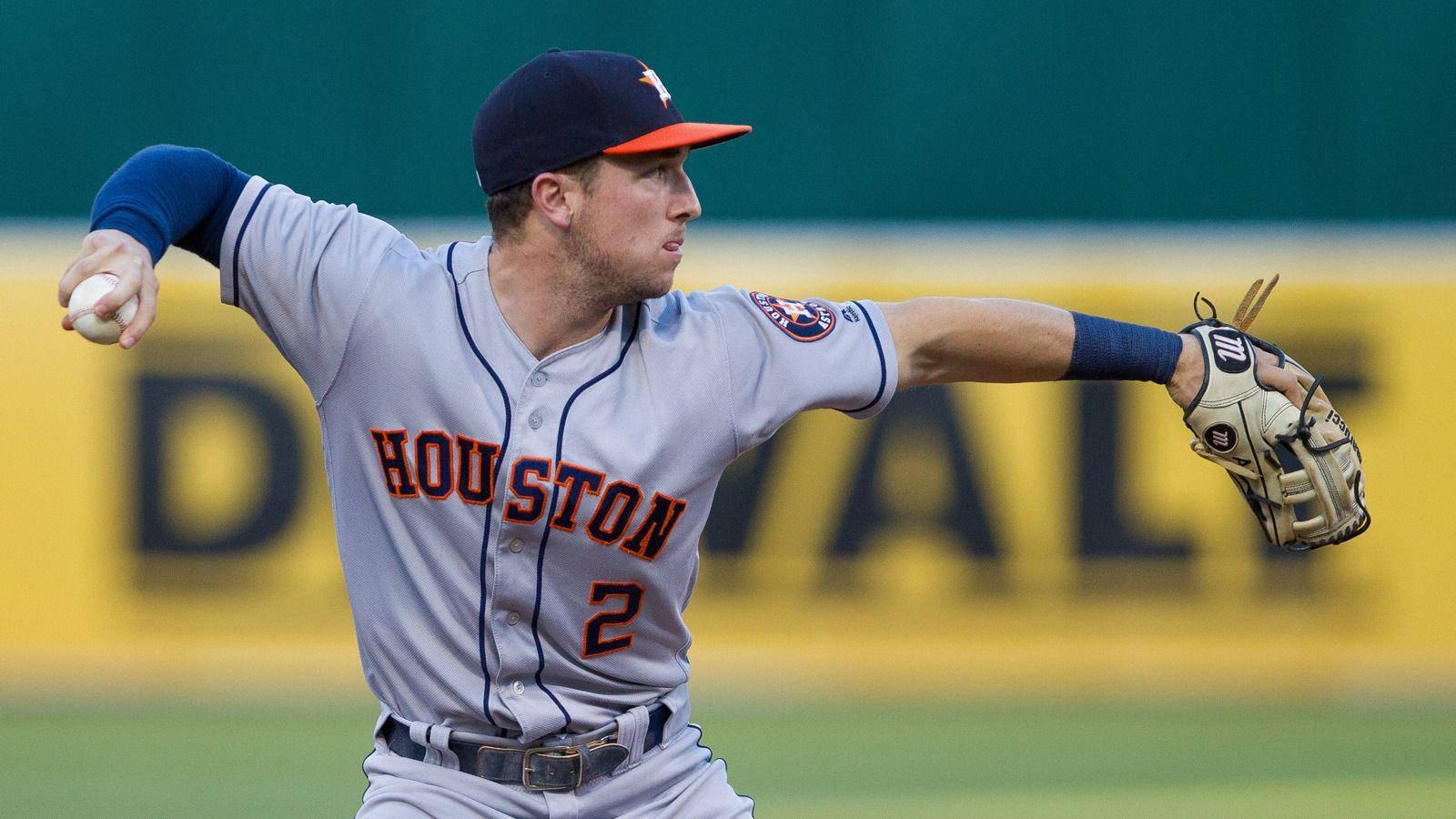 Alex Bregman Posing To Throw Ball Wallpaper