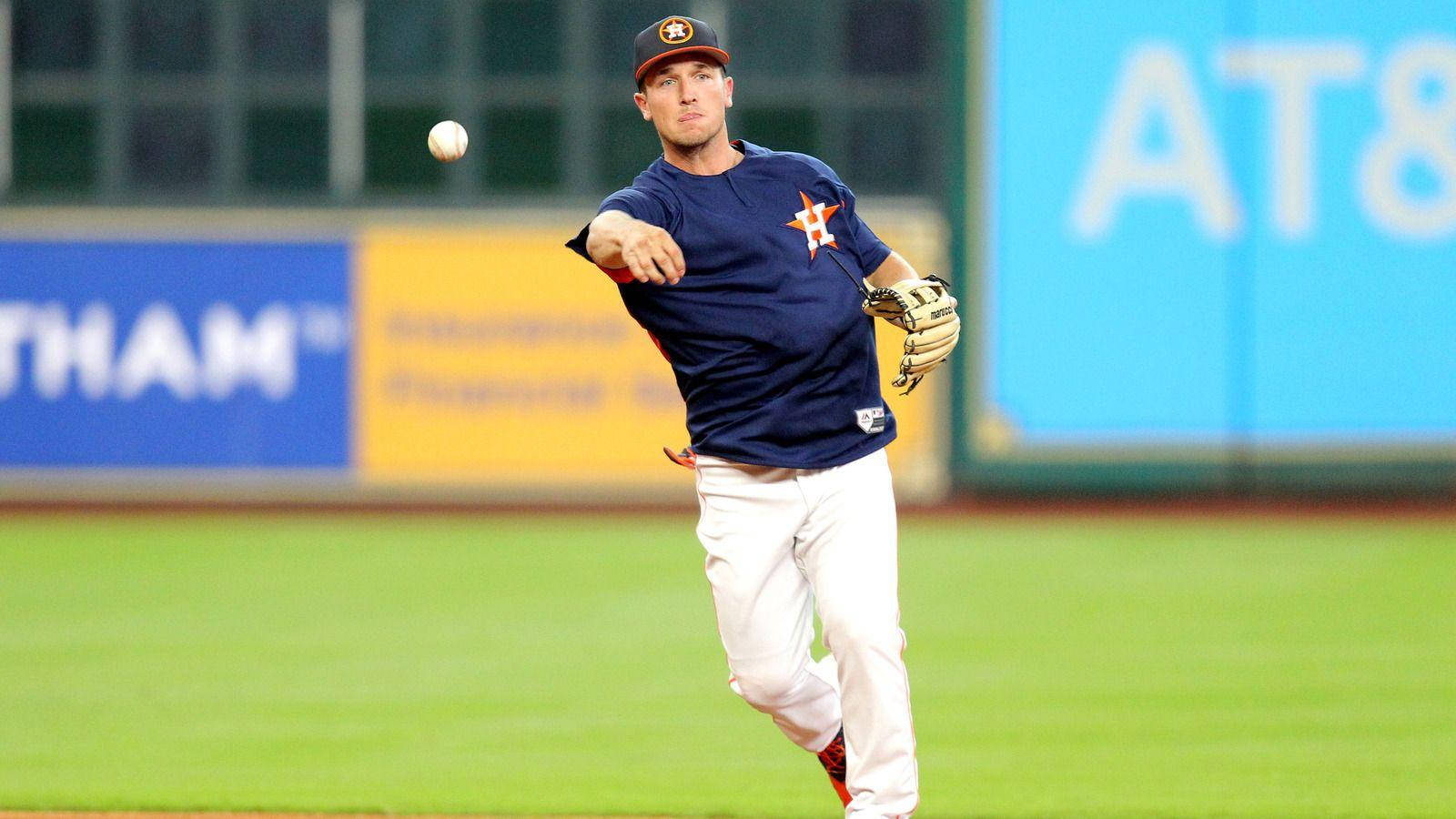 Alex Bregman Throwing Ball In Simple Shirt Wallpaper