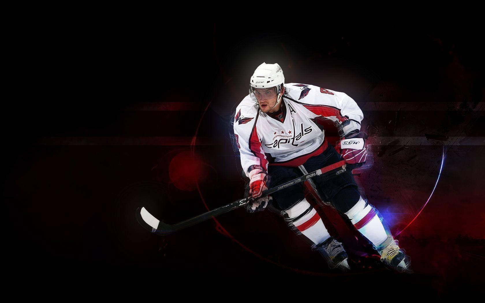 Alex Ovechkin Washington Capitals White Wallpaper