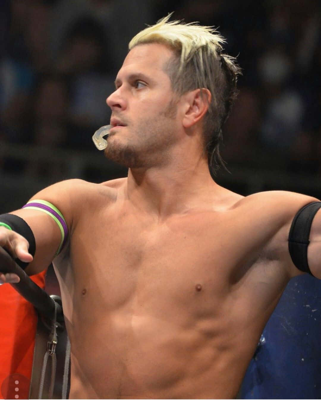 Alex Shelley Biting Mouthpiece Impact Wrestling Wallpaper