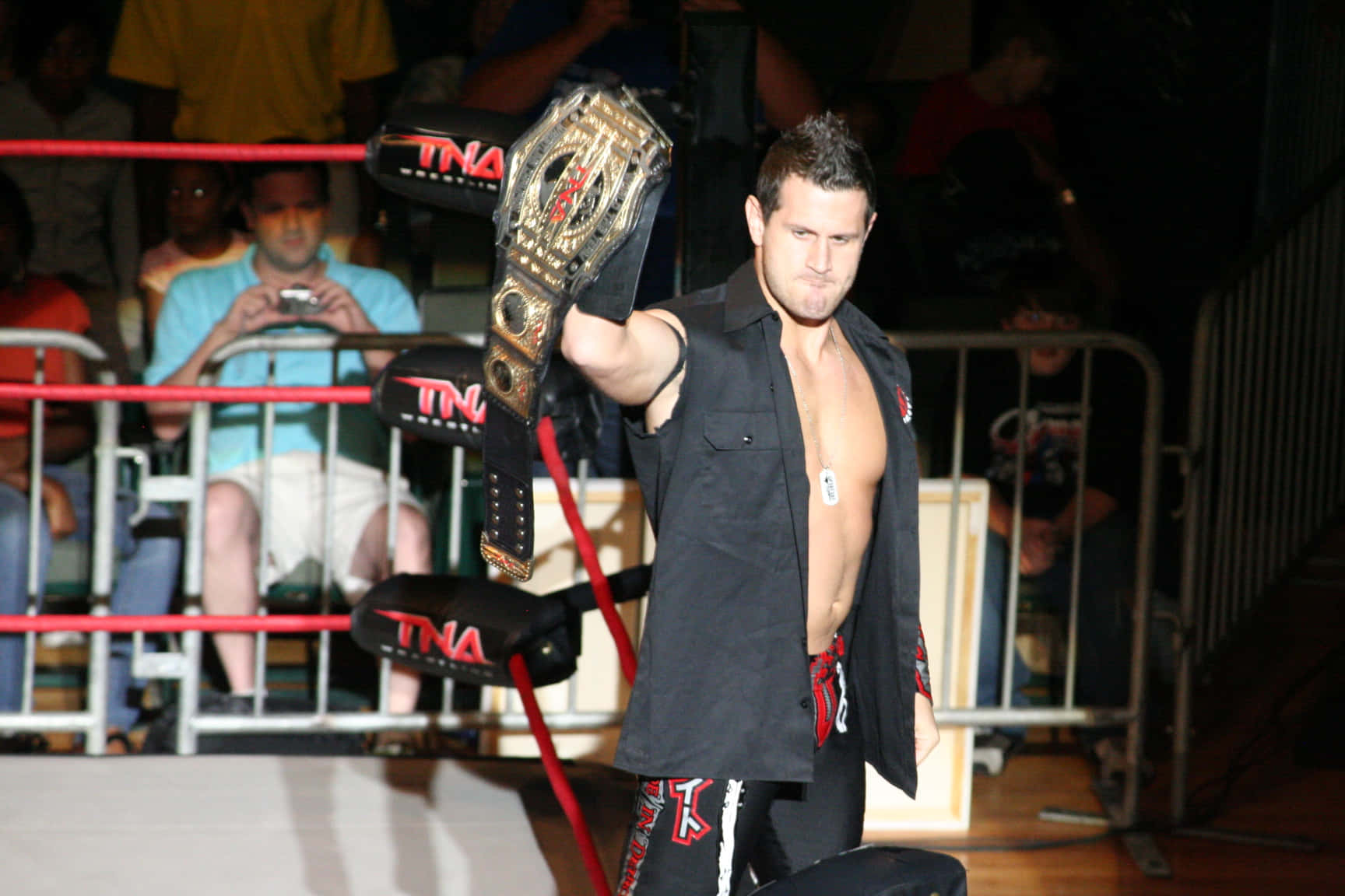 Alex Shelley Wins Tna World Championship Wallpaper