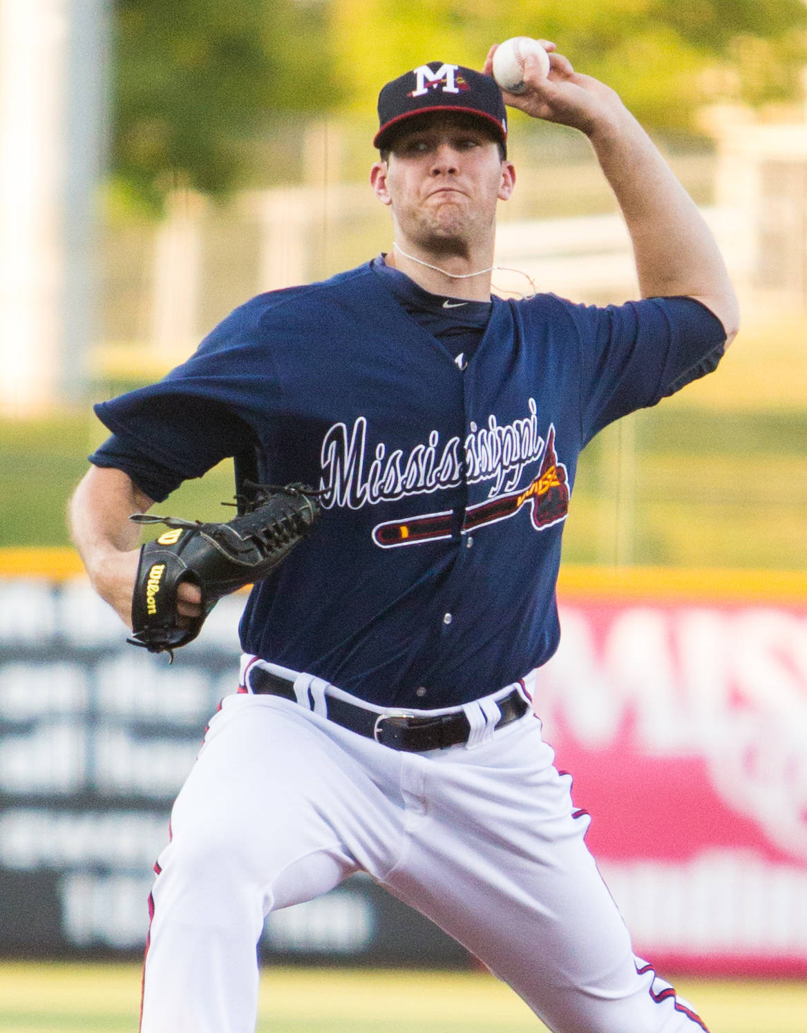 Alex Wood Pitching For Mississippi Braves Wallpaper