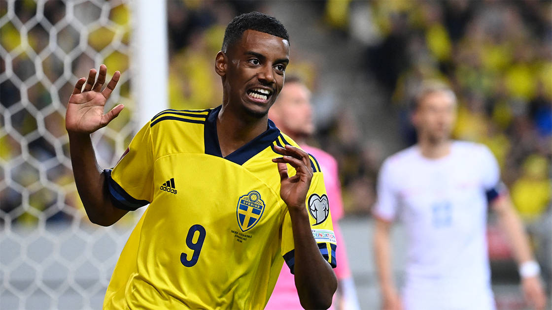 Alexander Isak Arms Partially Up Wallpaper