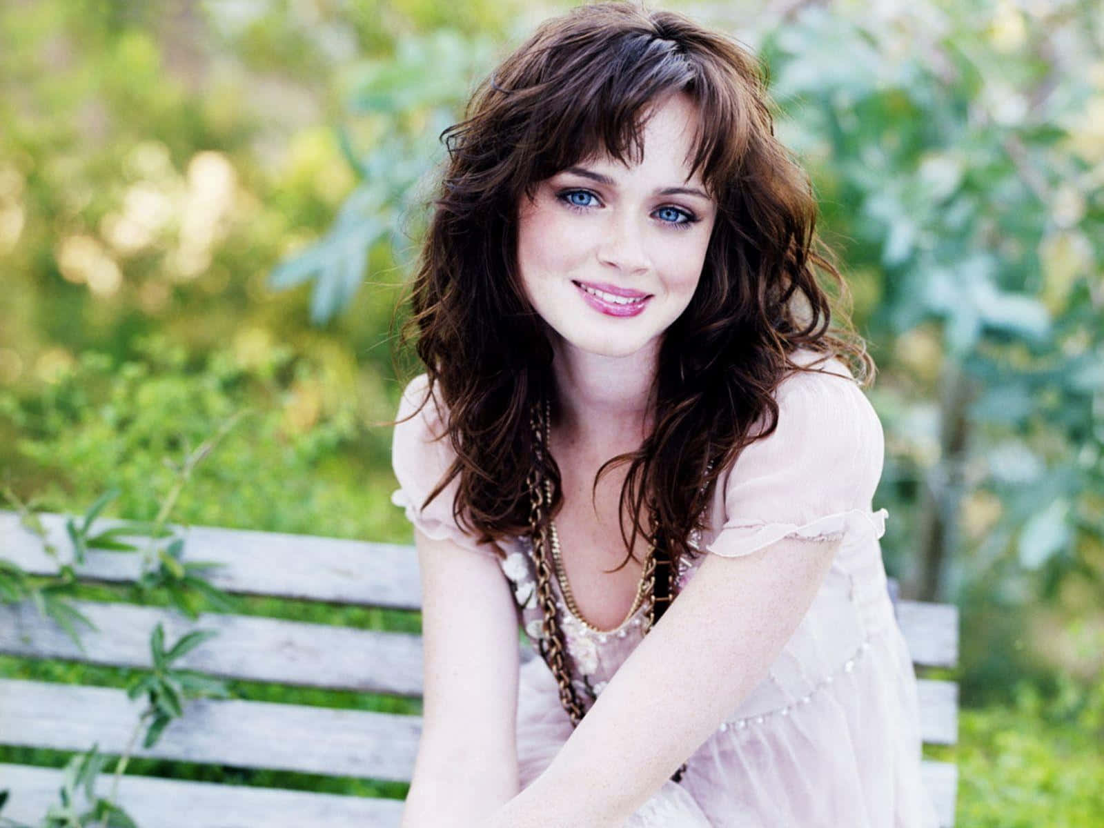 Alexis Bledel Looking Stunning In A Photoshoot Wallpaper