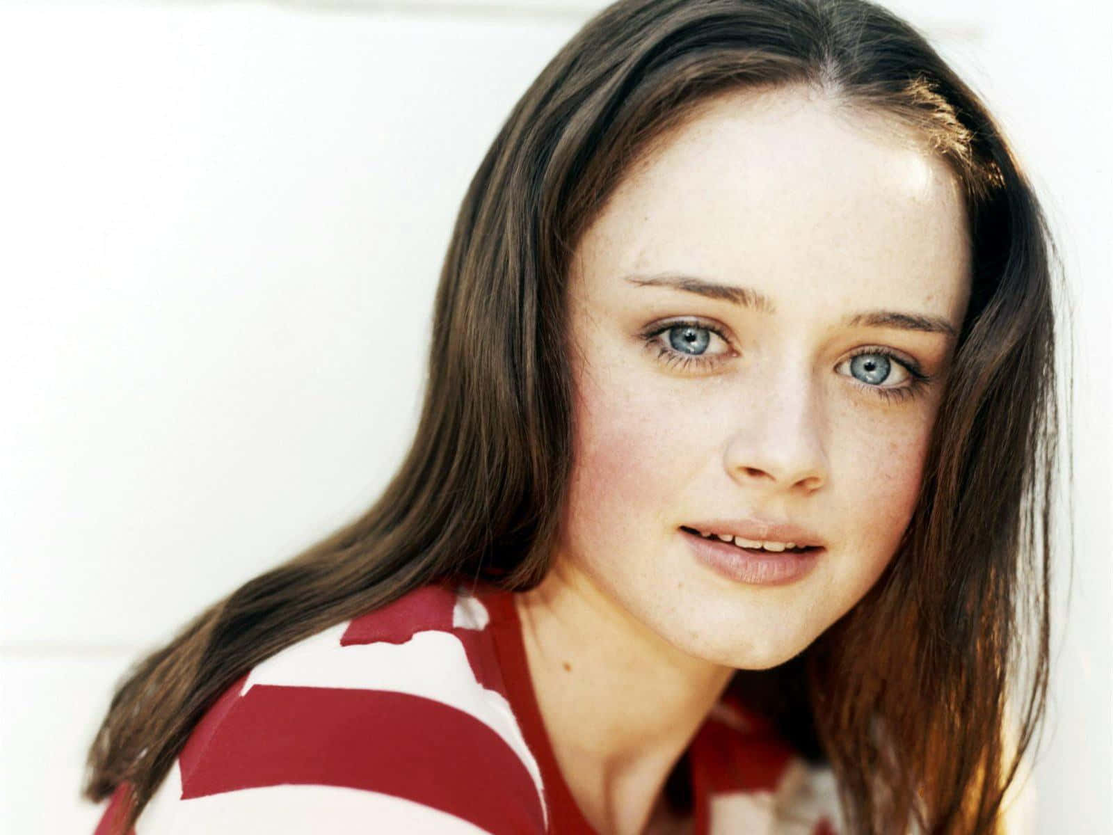 Alexis Bledel Pose In A Fashionable Attire Wallpaper