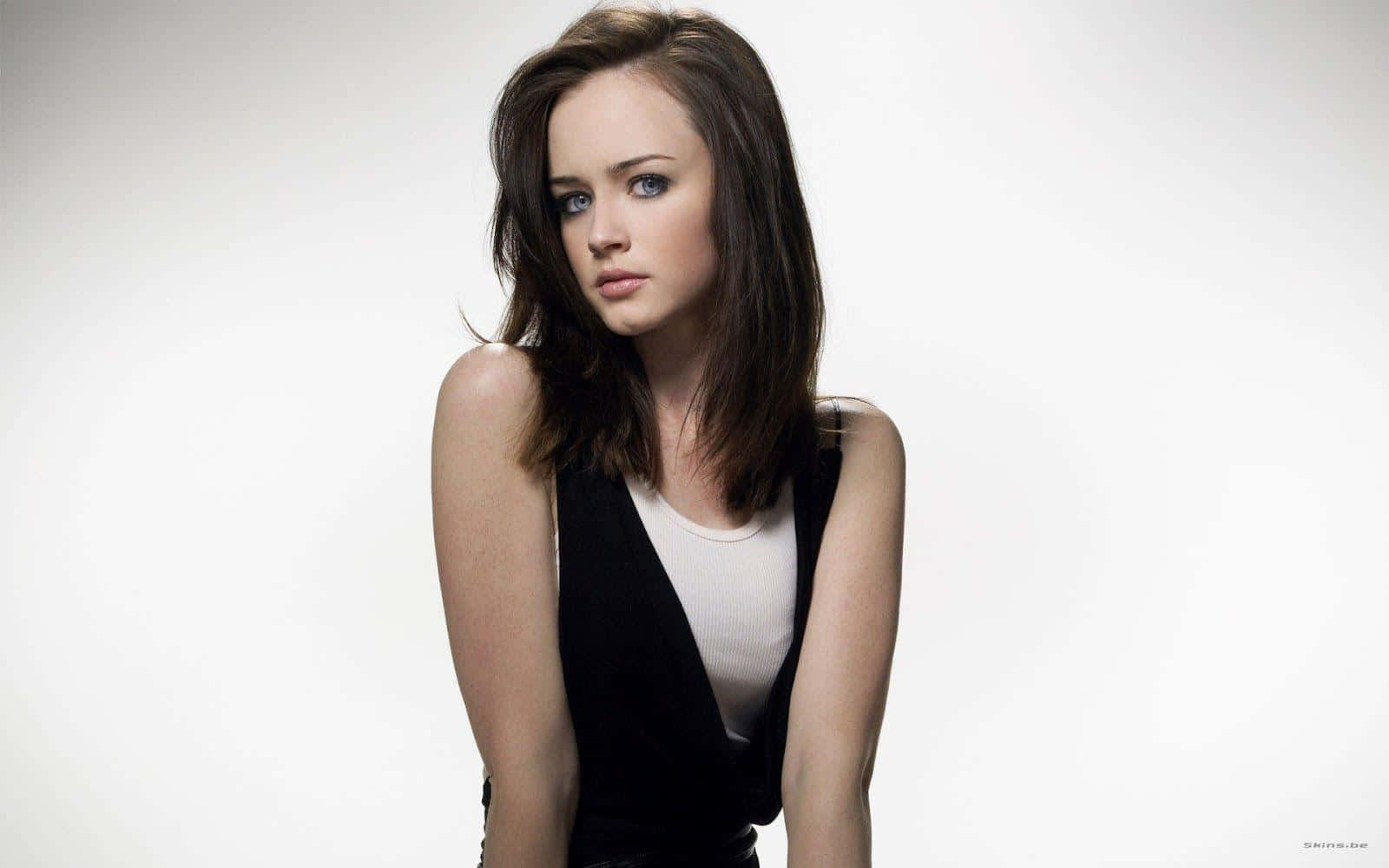 Alexis Bledel Striking A Pose In A Stunning Photoshoot Wallpaper