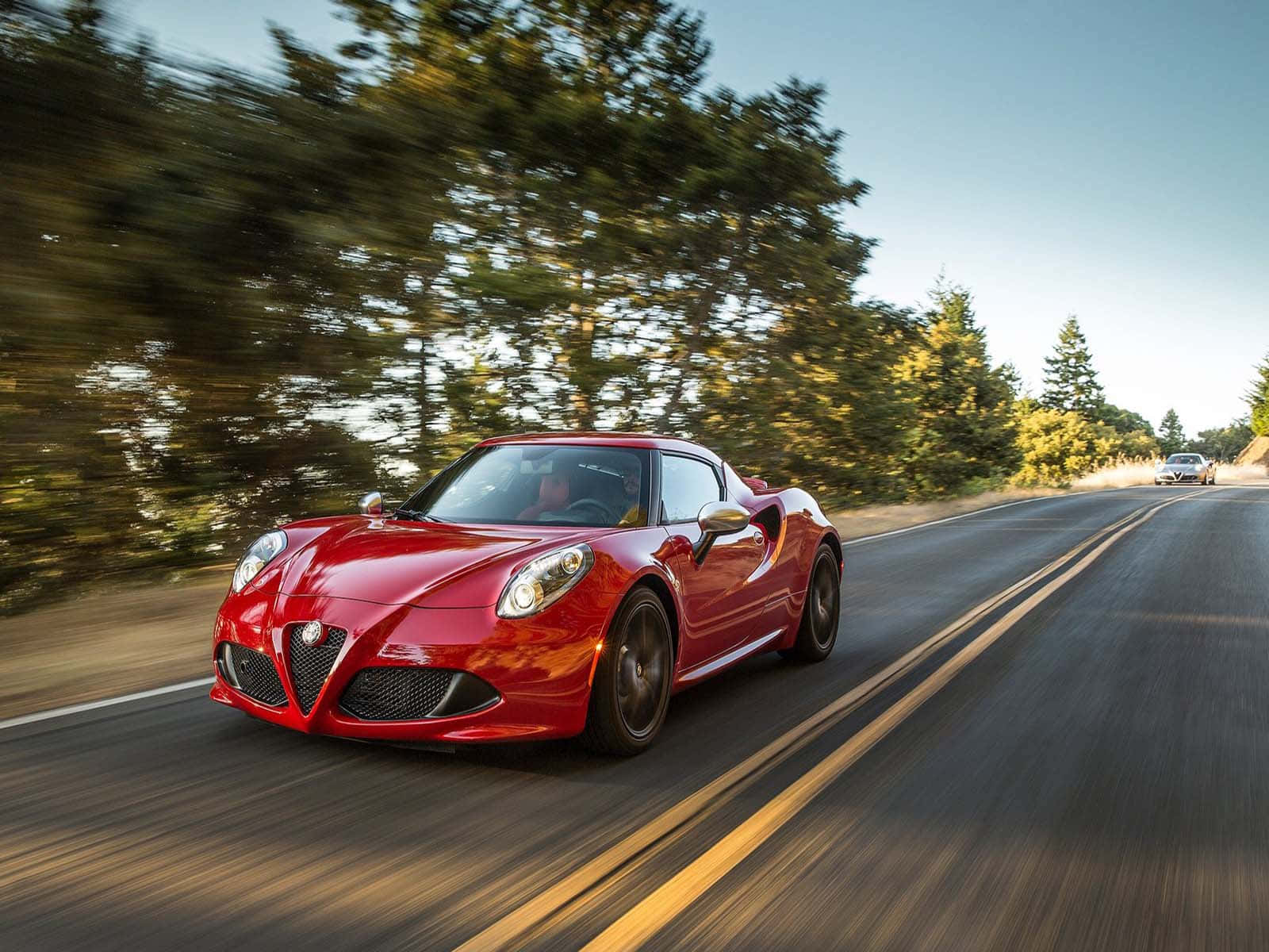 Alfa Romeo 4c In Motion Wallpaper