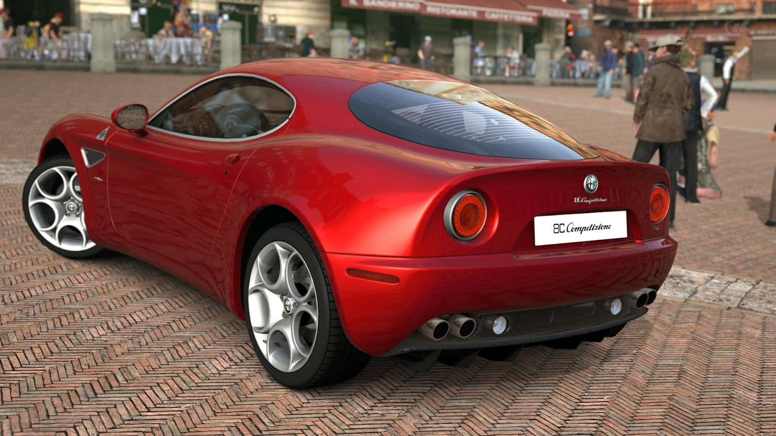 Alfa Romeo 8c Competizione In Action Wallpaper