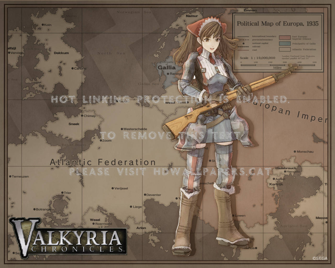 Alicia Melchiott In Action - Valkyria Chronicles Wallpaper