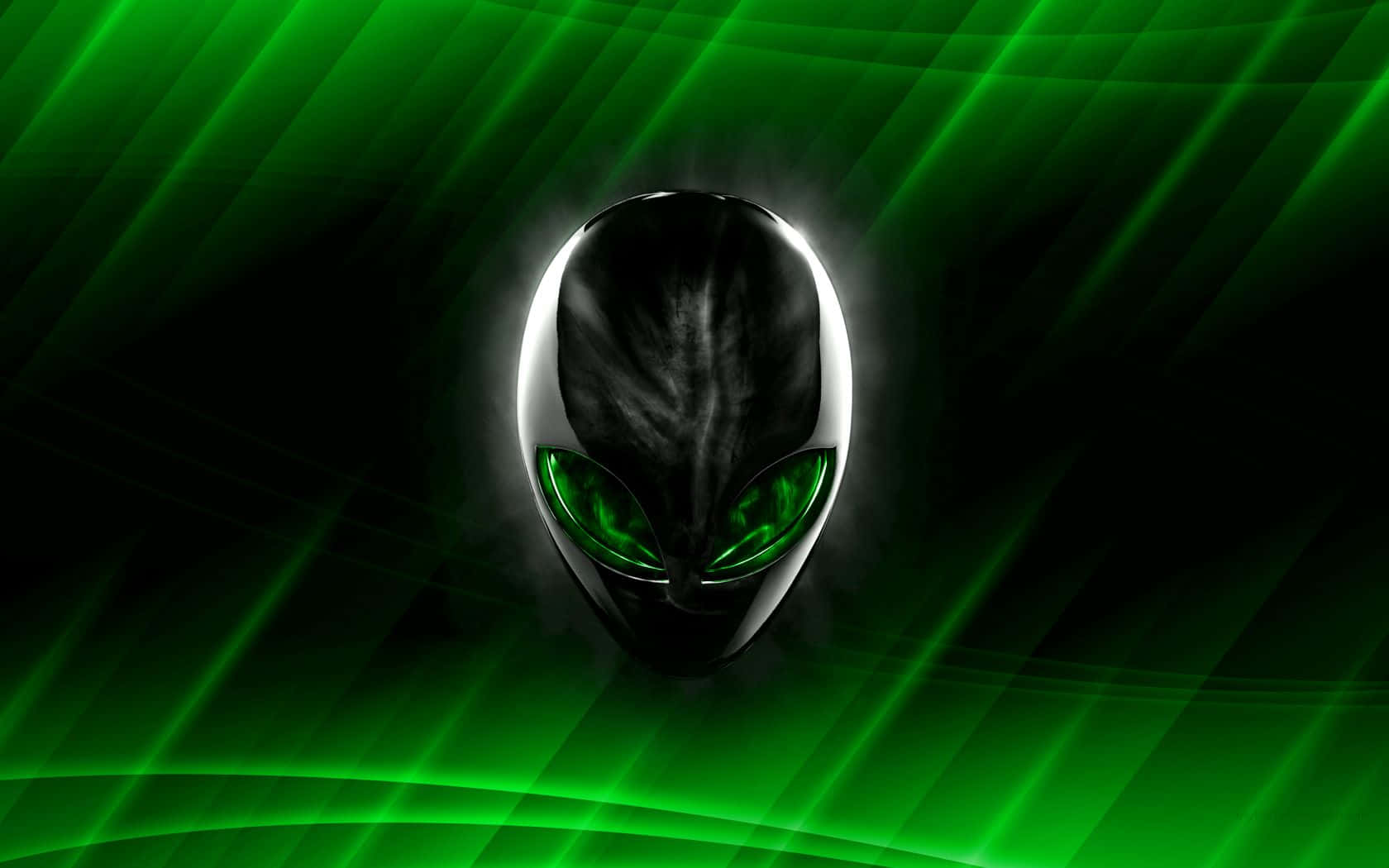 Alienware Logo Green Background Wallpaper