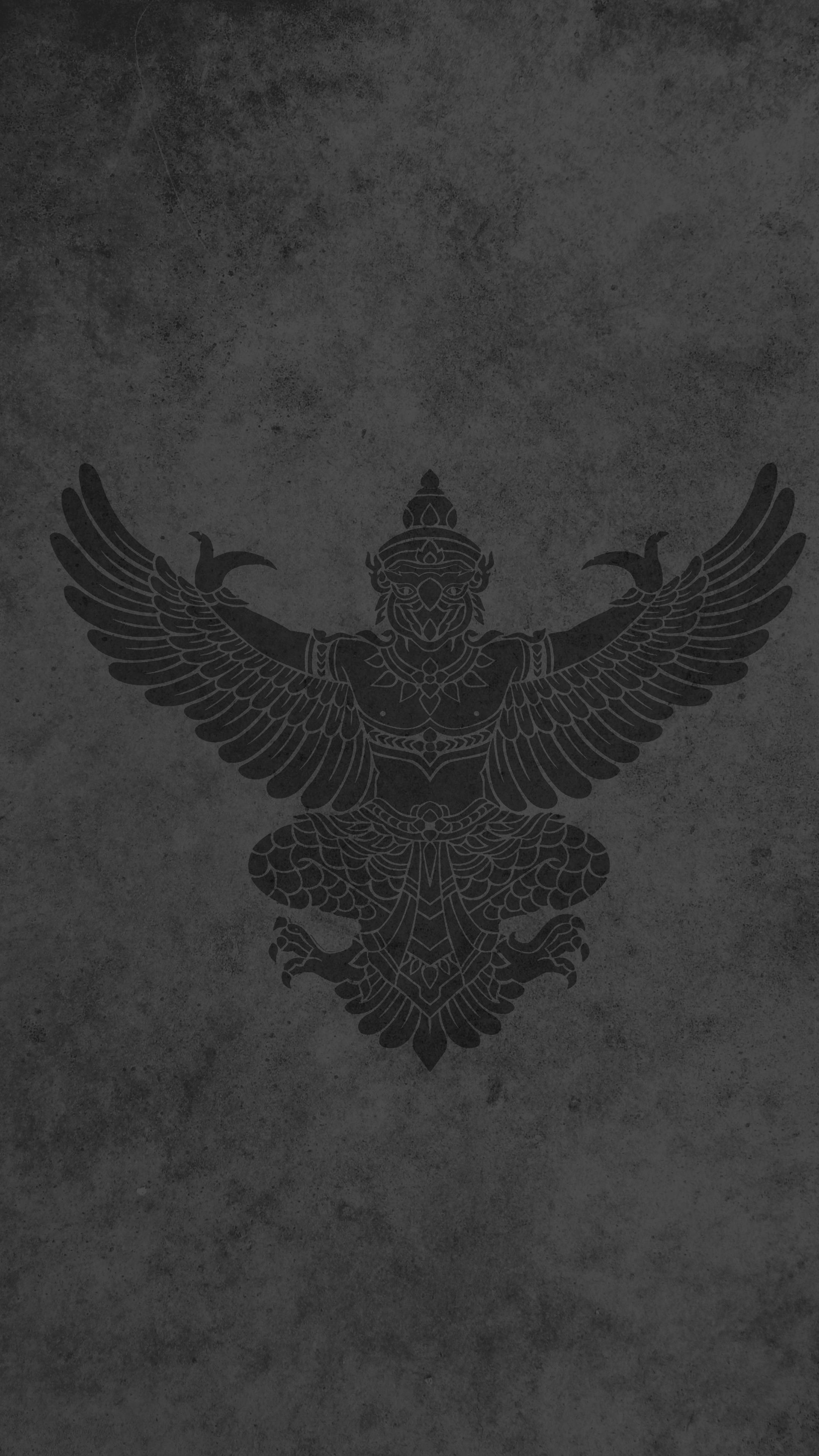 All Black Garuda Phone Wallpaper