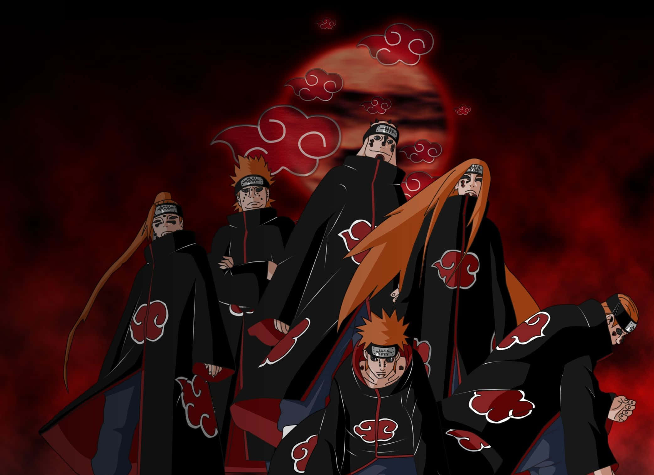 All Members Of The Akatsuki Together Wallpaper