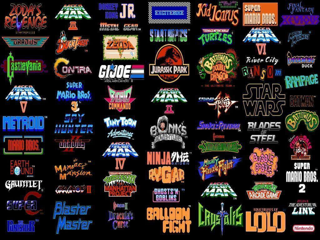 All The Retro Gaming Classics You Know And Love In One Collection Wallpaper