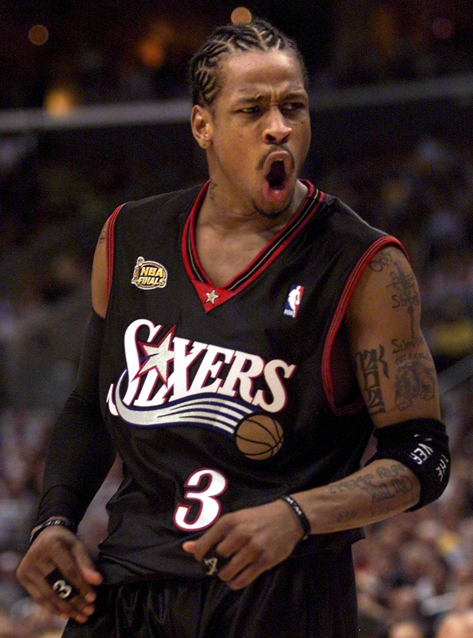 Allen Iverson Shouting Photo Wallpaper