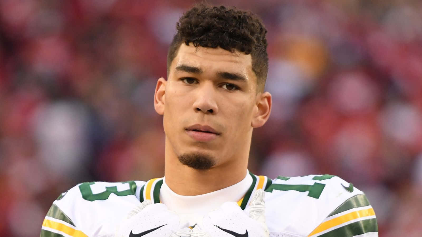 Allen Lazard Green Bay Packers Portrait Wallpaper