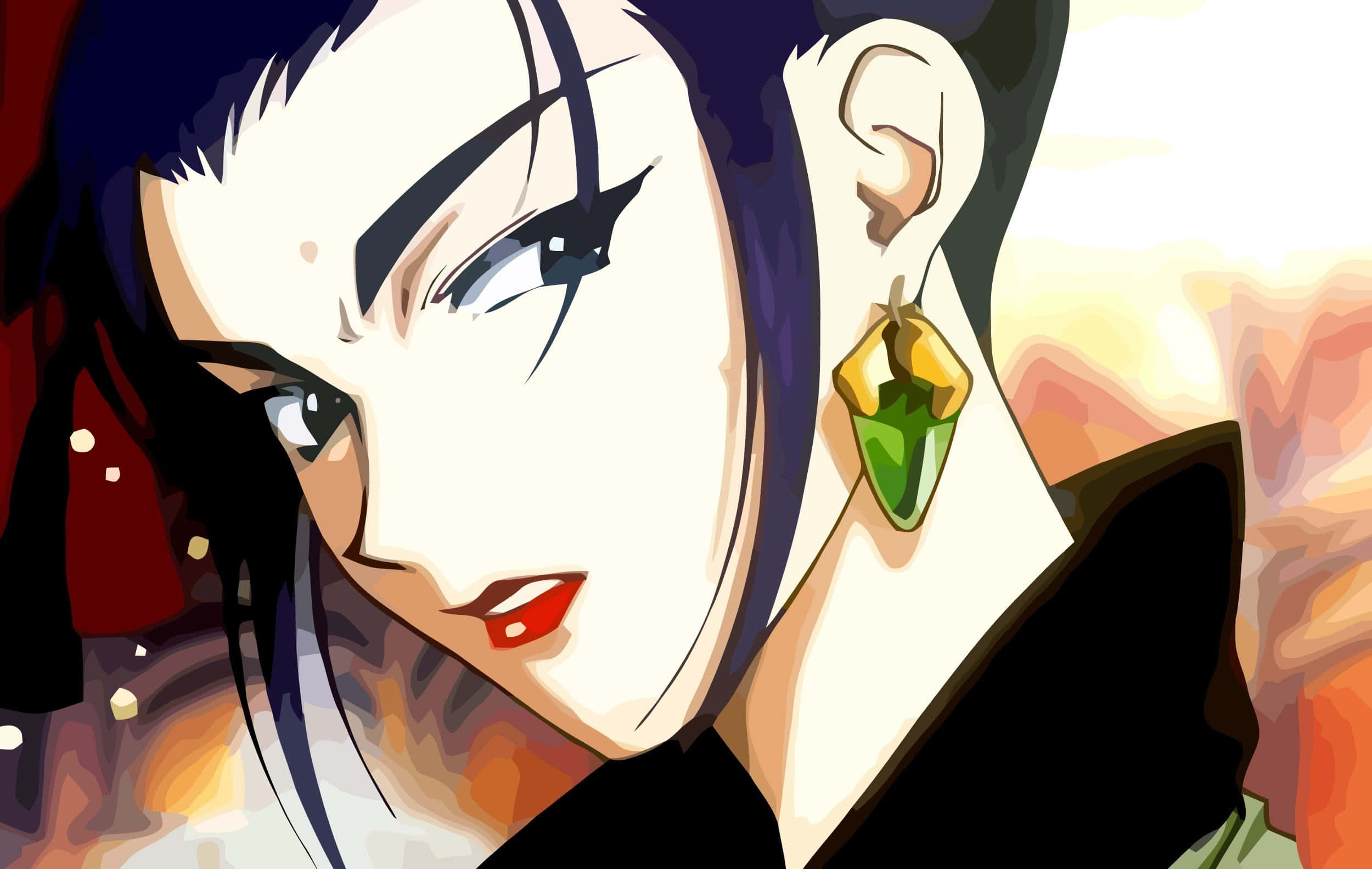 Alluring Faye Valentine Striking A Pose Wallpaper