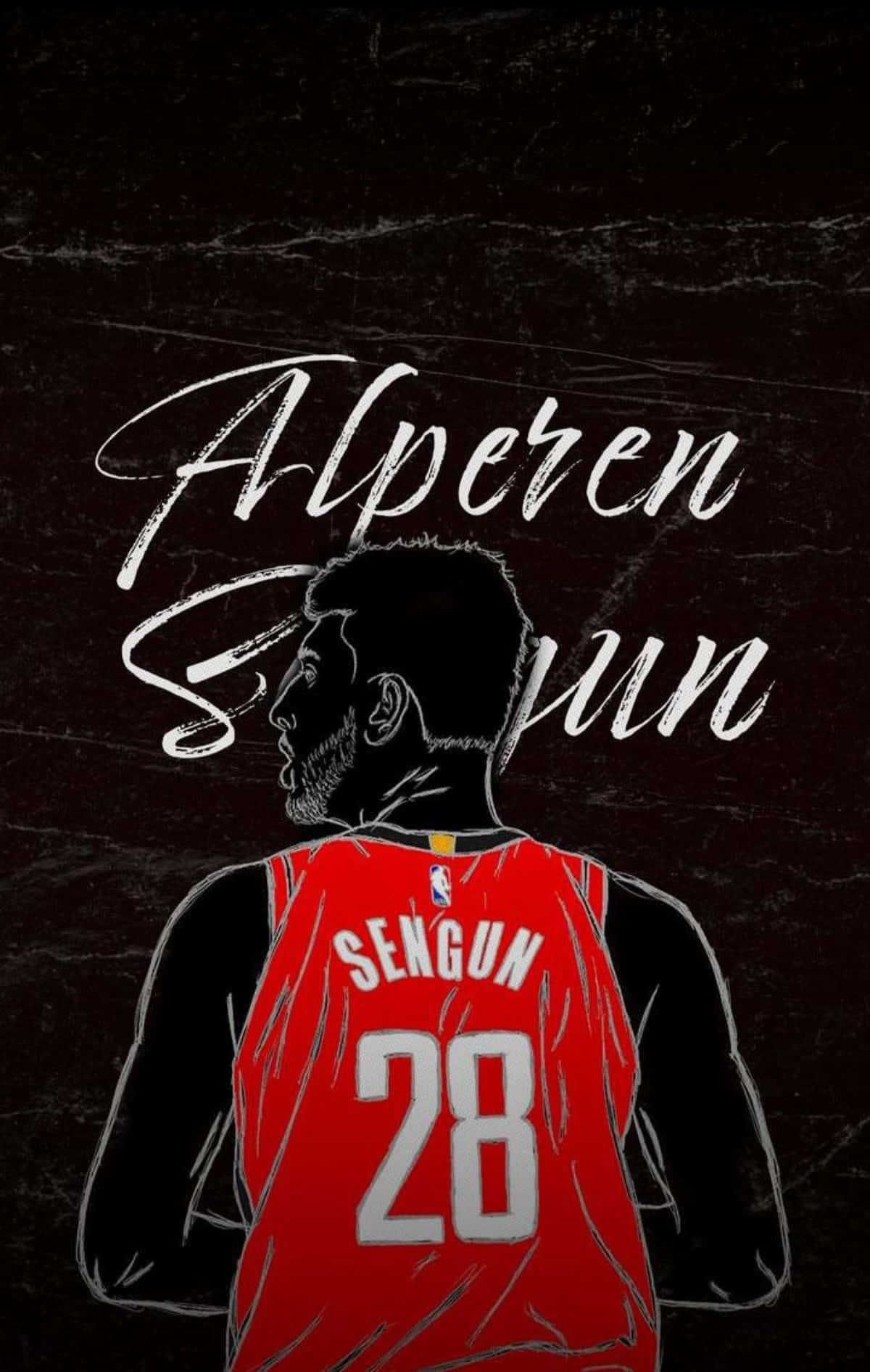 Alperen Sengun Basketball Artwork Wallpaper