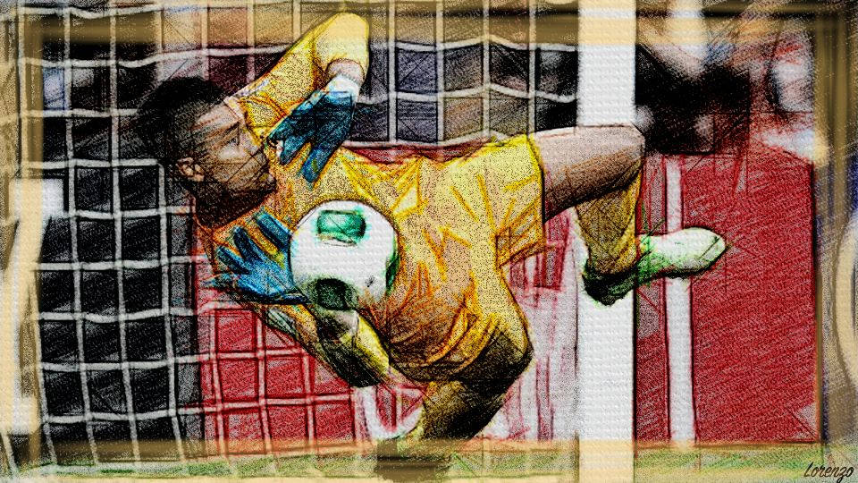 Alphonse Areola Catching A Ball Wallpaper