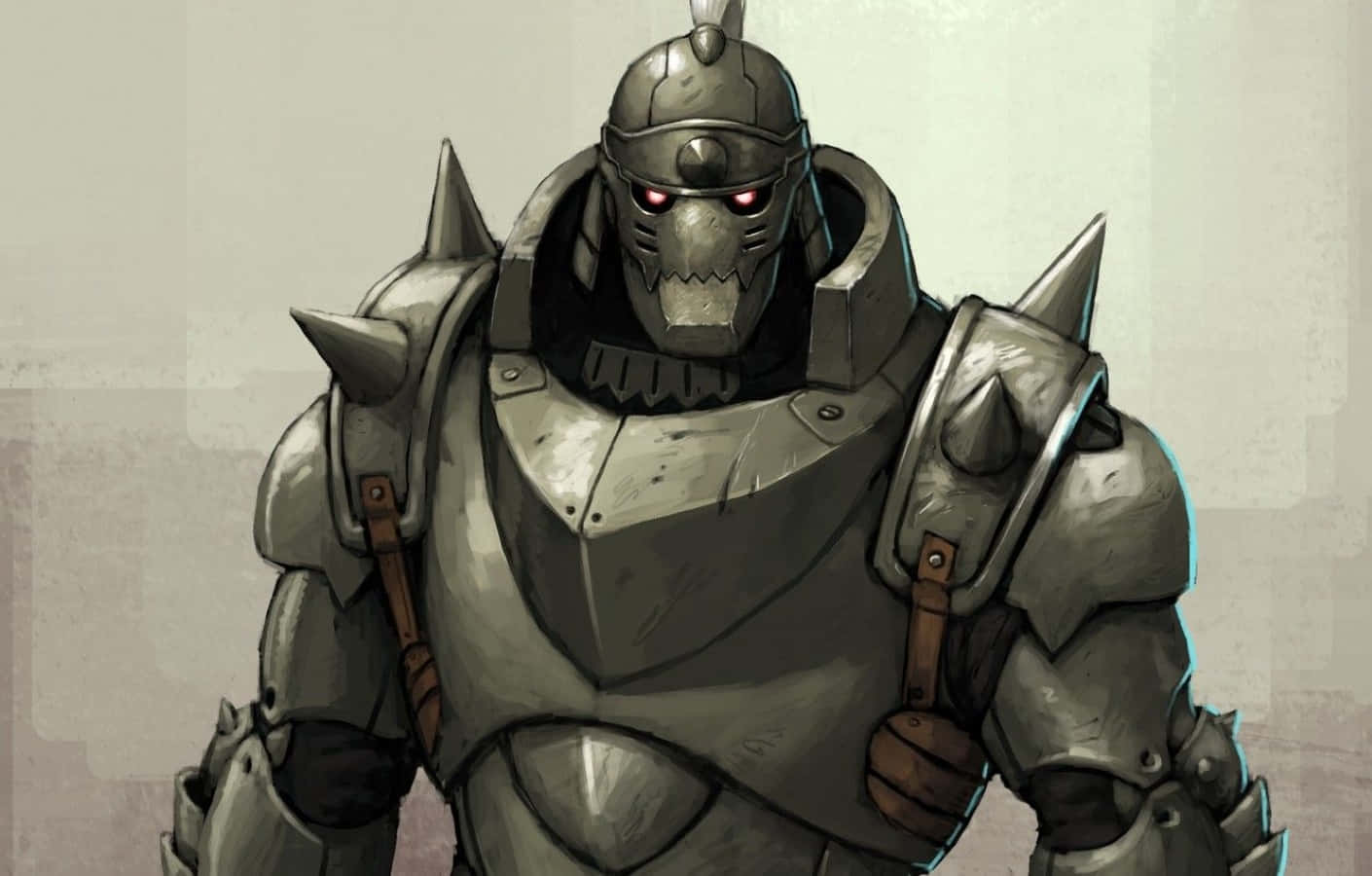 Alphonse Elric Ready For Battle In His Powerful Armor Wallpaper