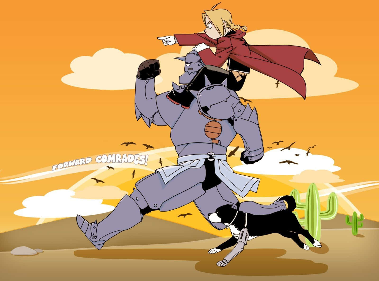 Alphonse Elric Standing Tall In Full Armor Wallpaper