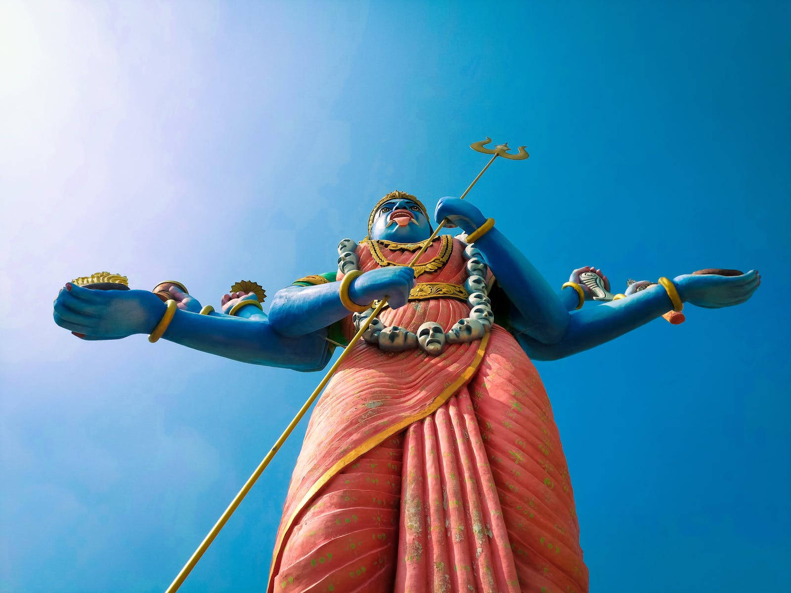 Ambe Maa Statue Low Angle Shot Wallpaper