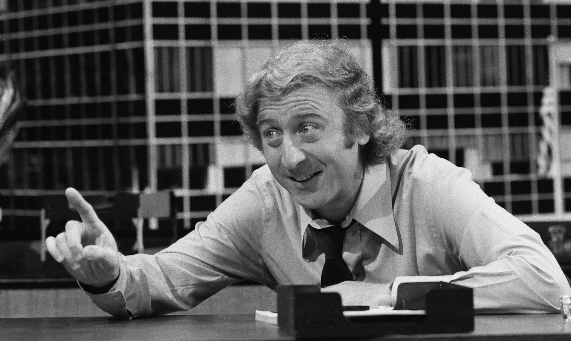 American Actor Gene Wilder In The Office Shares Wallpaper