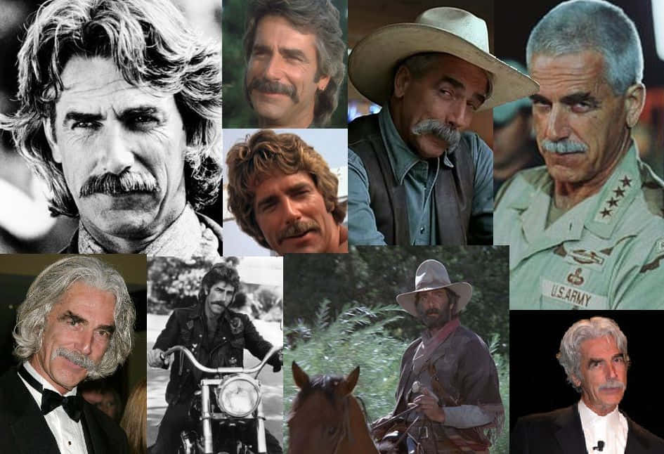 American Actor Sam Elliott Collage Wallpaper