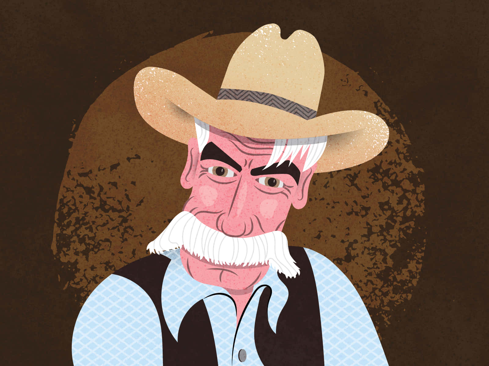 American Actor Sam Elliott Drawing Wallpaper