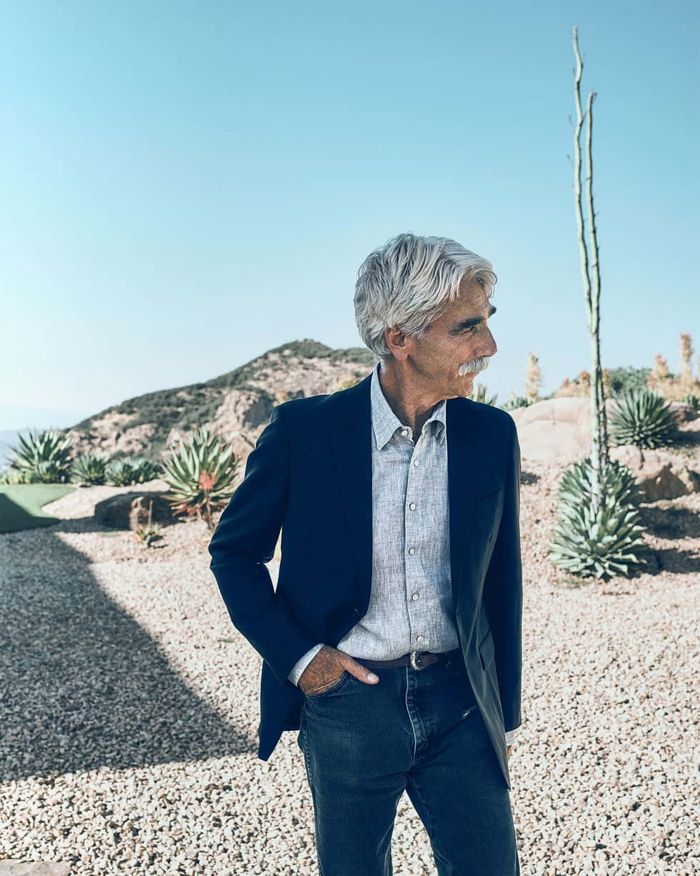 American Actor Sam Elliott Photoshoot Wallpaper