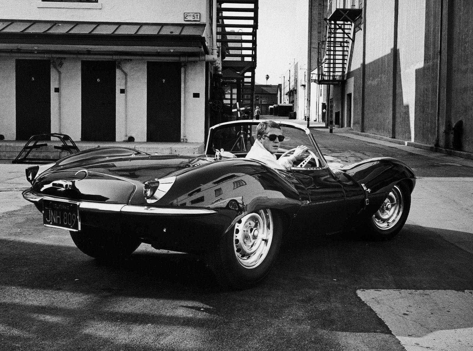 American Actor Steve Mcqueen Jaguar Xkss Wallpaper