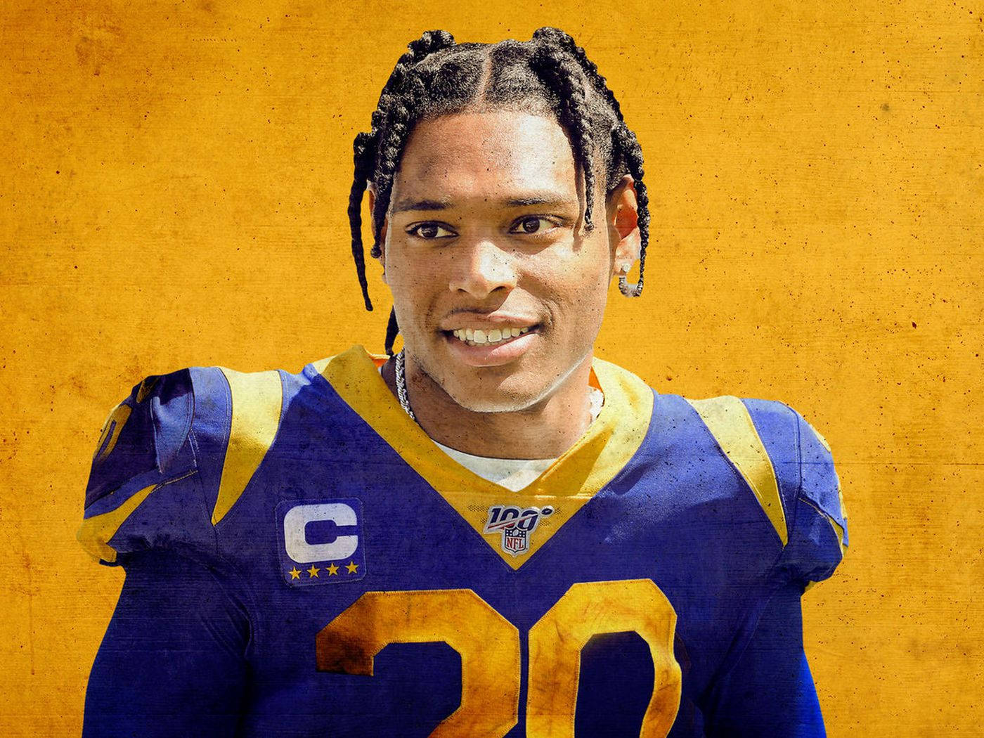 American Athlete Jalen Ramsey Rams Yellow Wallpaper