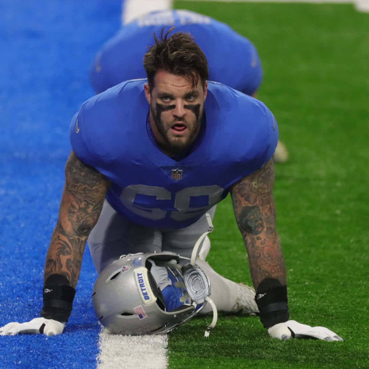 American Football Star Athlete Taylor Decker Wallpaper