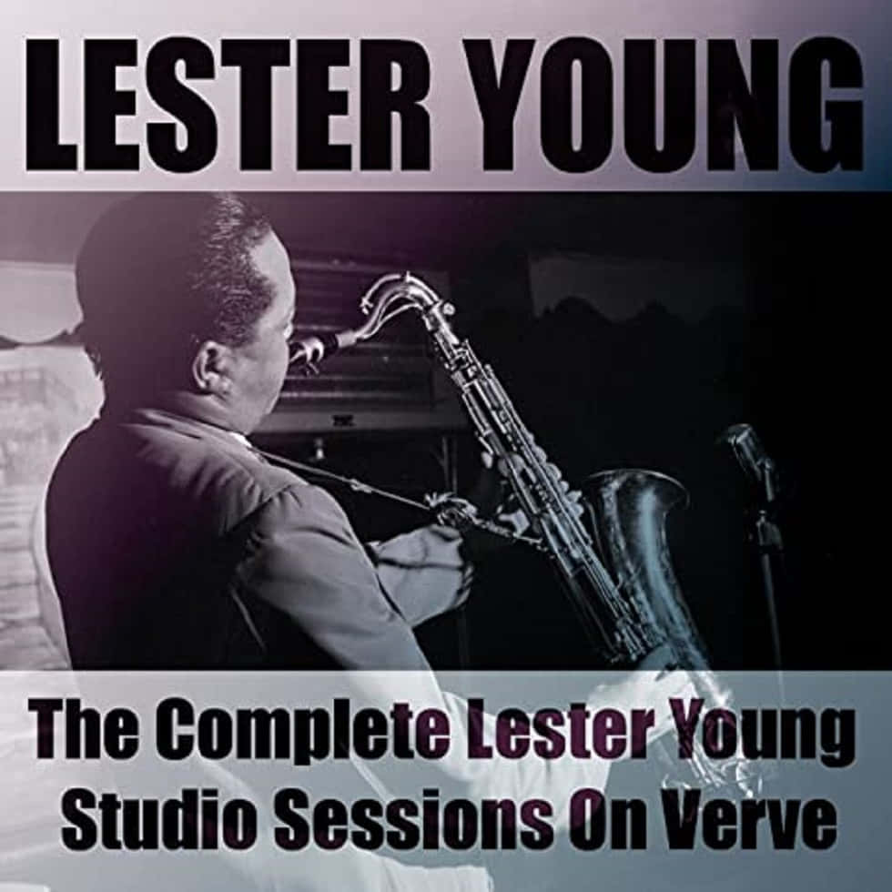 American Jazz Legend - Lester Young With His Saxophone Wallpaper