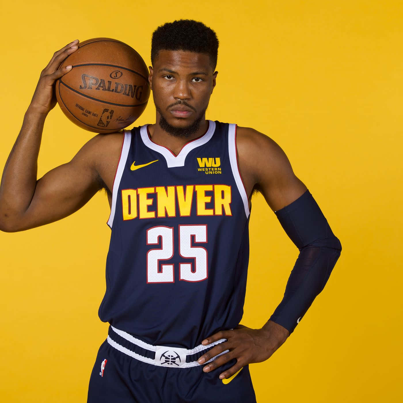 American Professional Basketball Player Malik Beasley Denver Nuggets Jersey Wallpaper