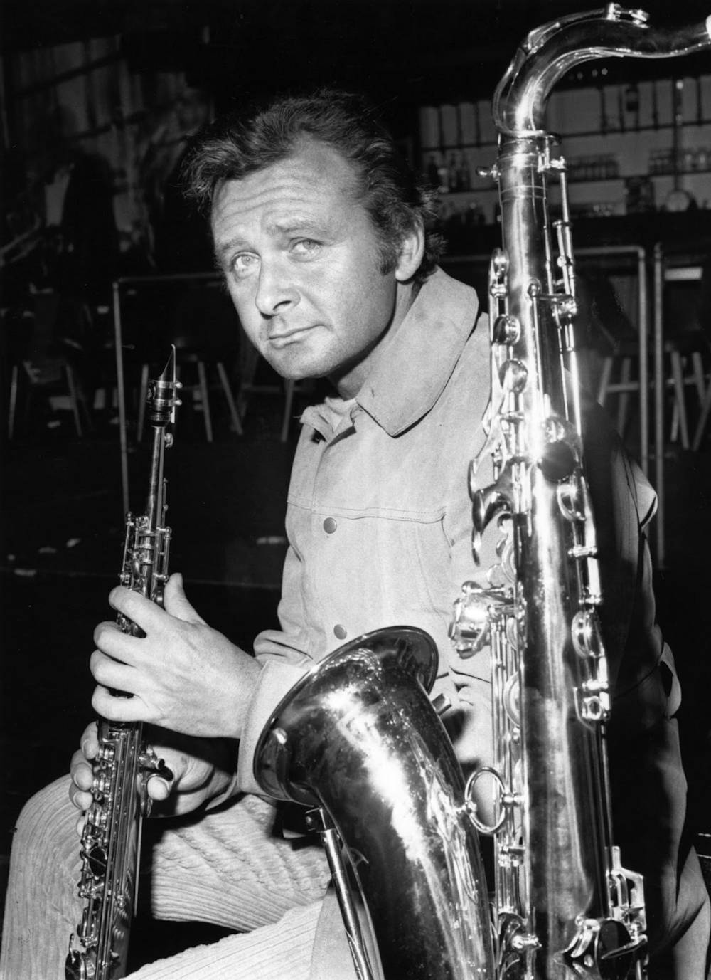 American Saxophonist Stan Getz Vintage Portrait Wallpaper