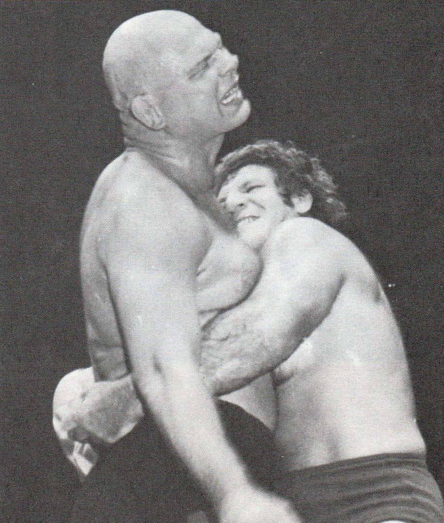 American Wrestler Baron Von Raschke And Bruno Sammartino Wallpaper