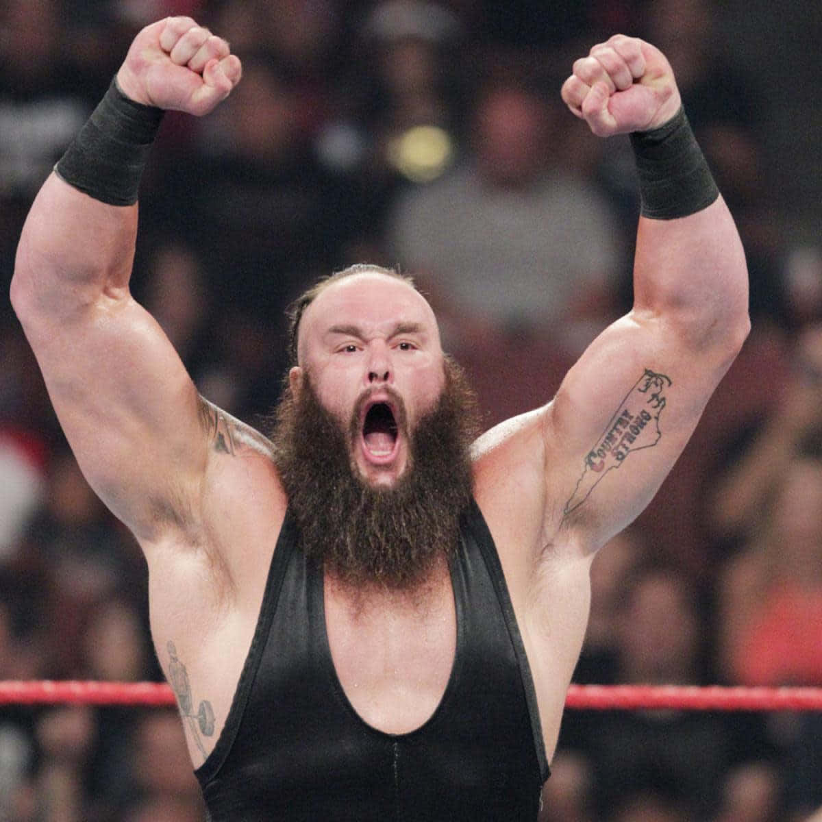 American Wrestler Braun Strowman Wwe Live Duesseldorf Wallpaper