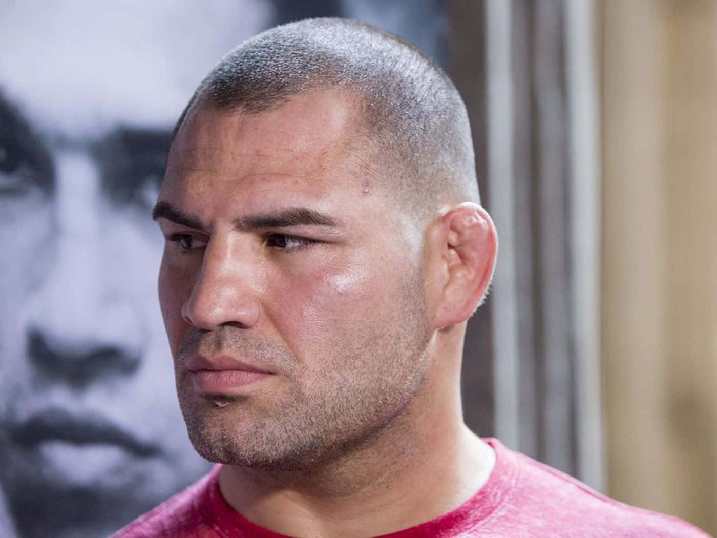 American Wrestler Cain Velasquez Close Up Shot Wallpaper