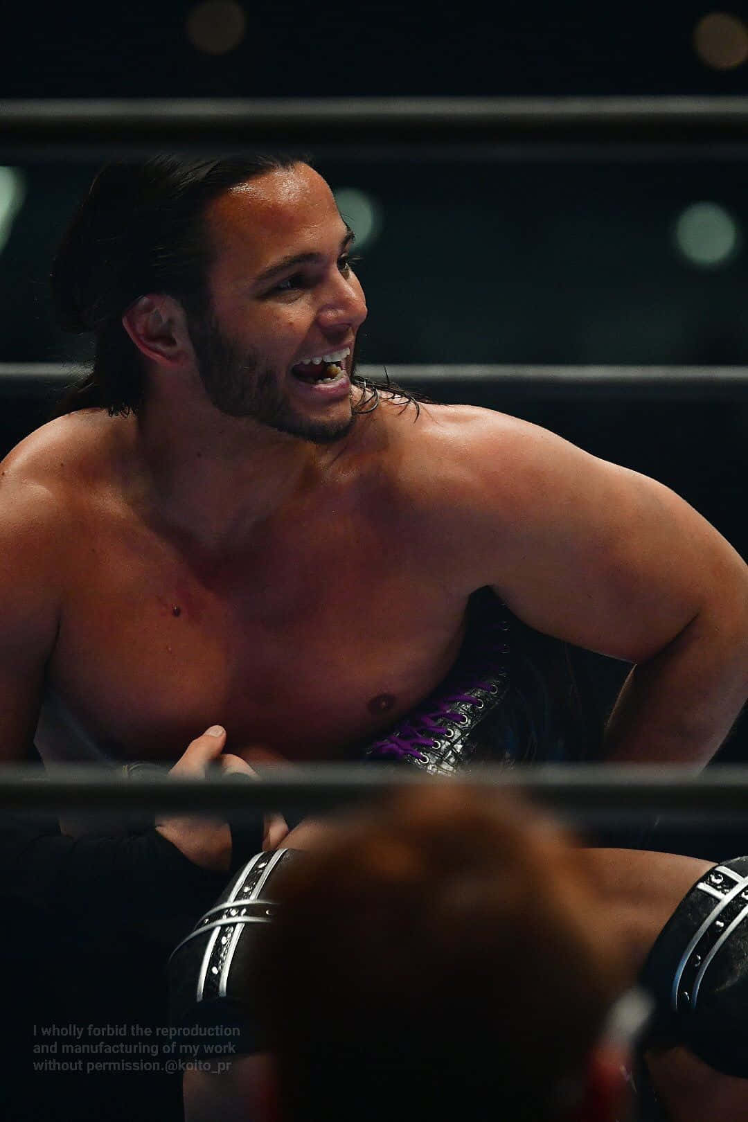 American Wrestler Matt Jackson During Aew Match Wallpaper