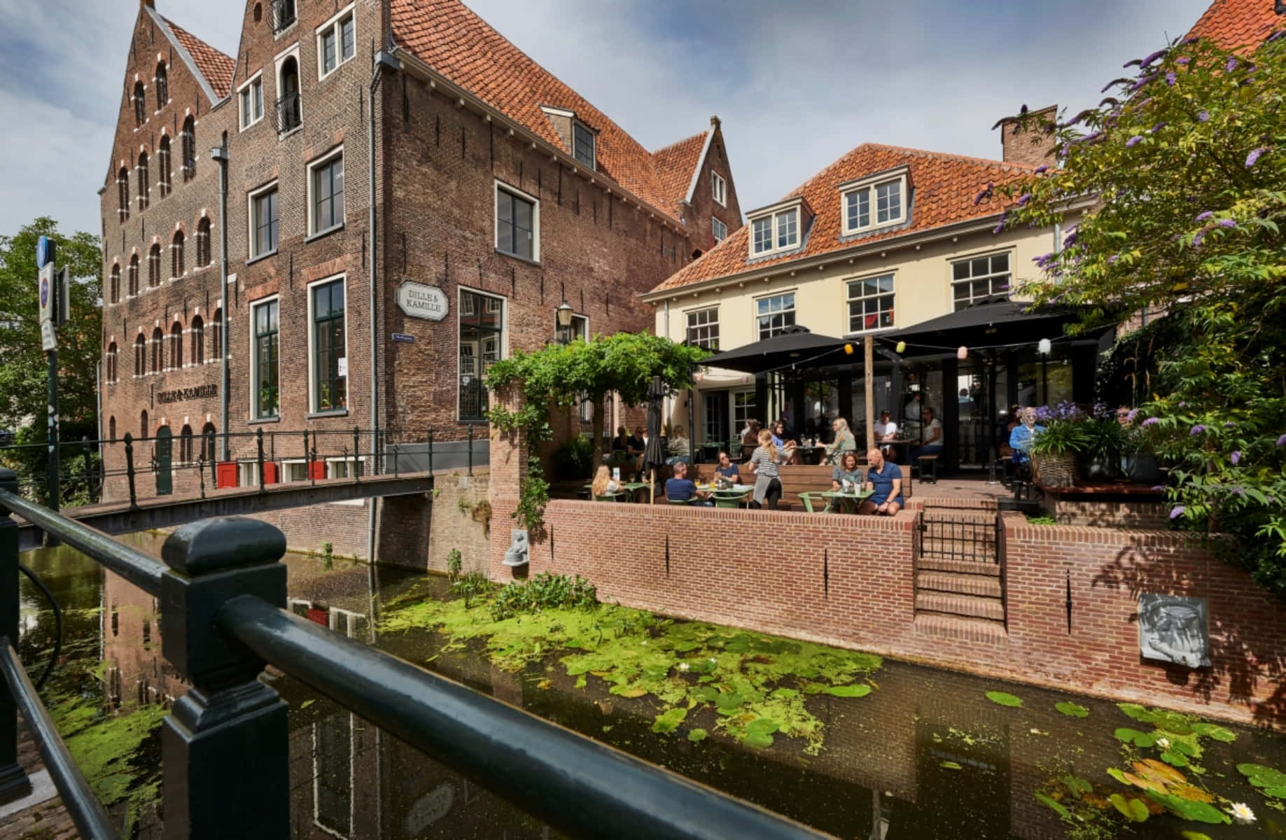 Amersfoort Canal Side Cafe Dining Experience.jpg Wallpaper