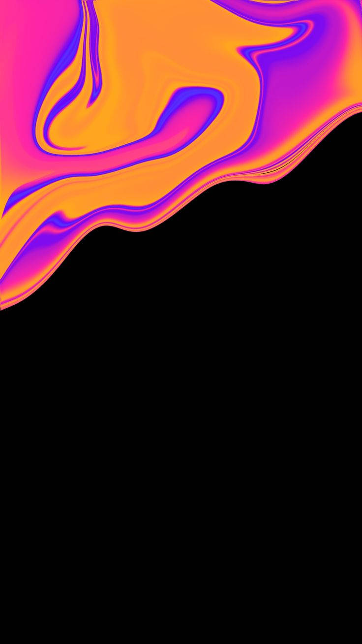 Amoled Android Neon Orange Pink Wallpaper