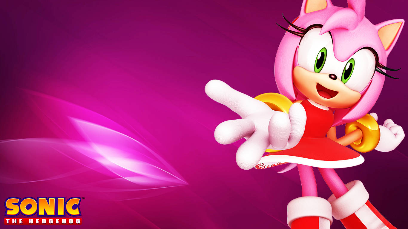 Amy Rose Dark Pink Gradient Wallpaper