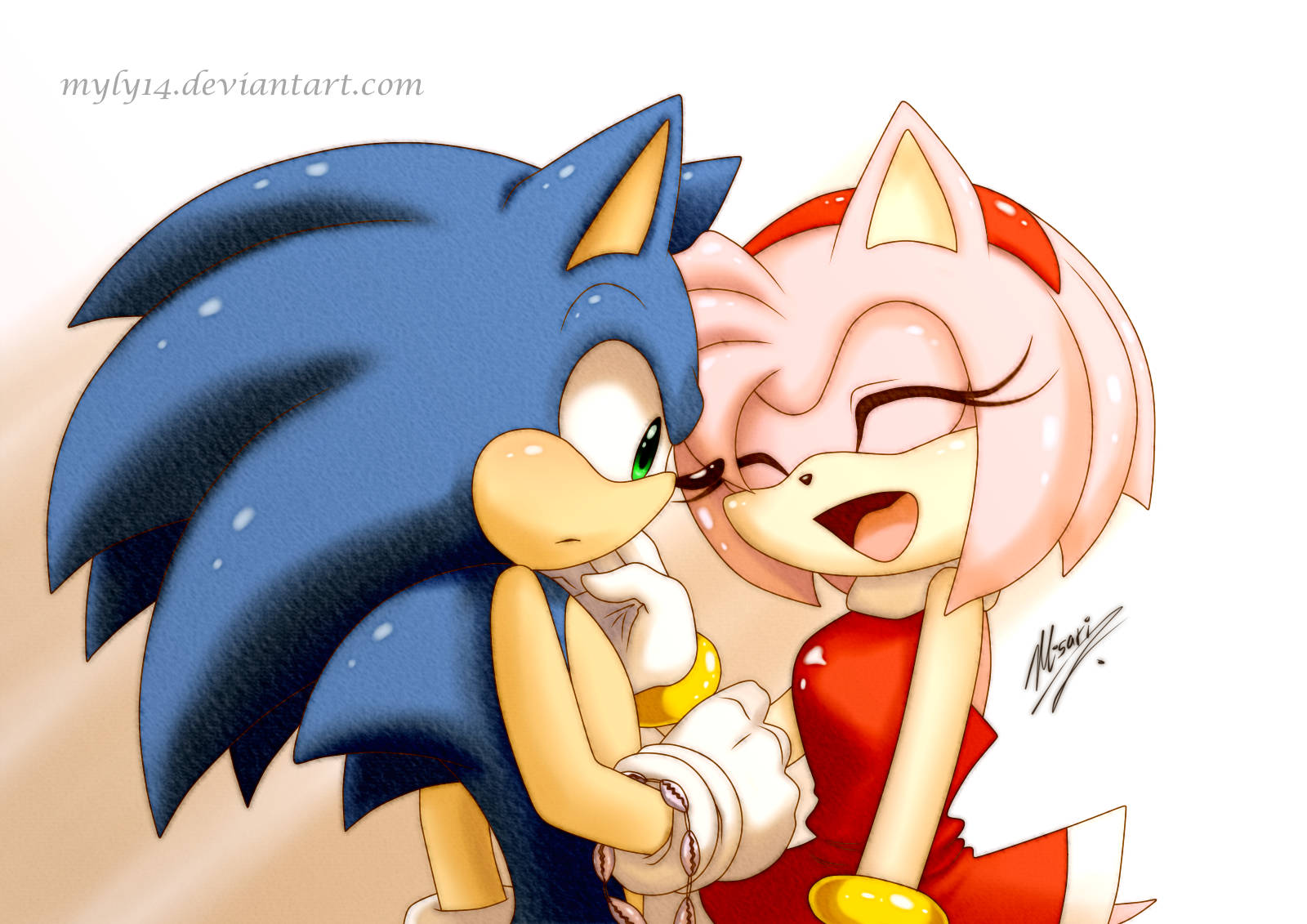 Amy Rose Loves Sonic Wallpaper