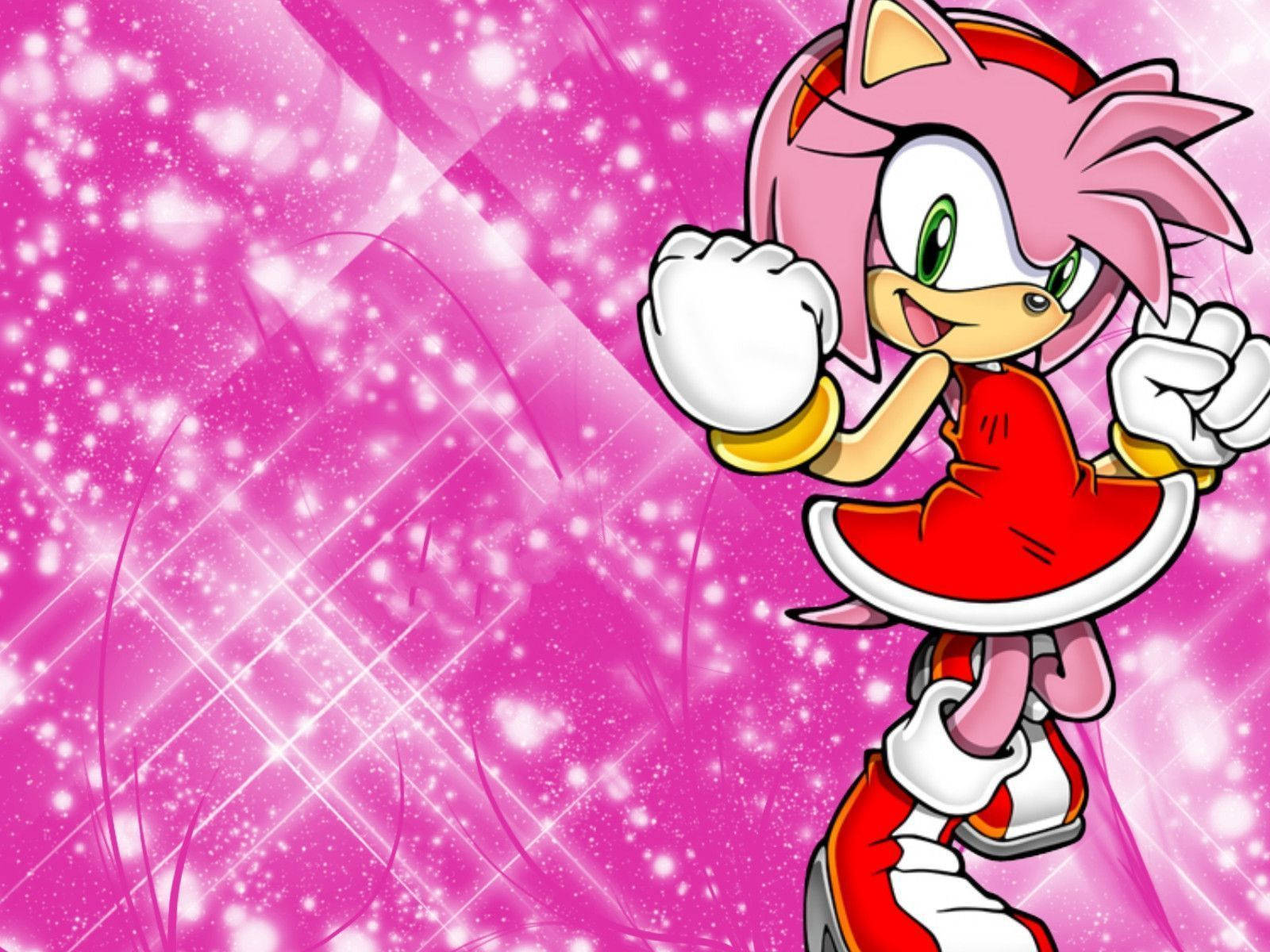 Amy Rose Pink Glitter Wallpaper