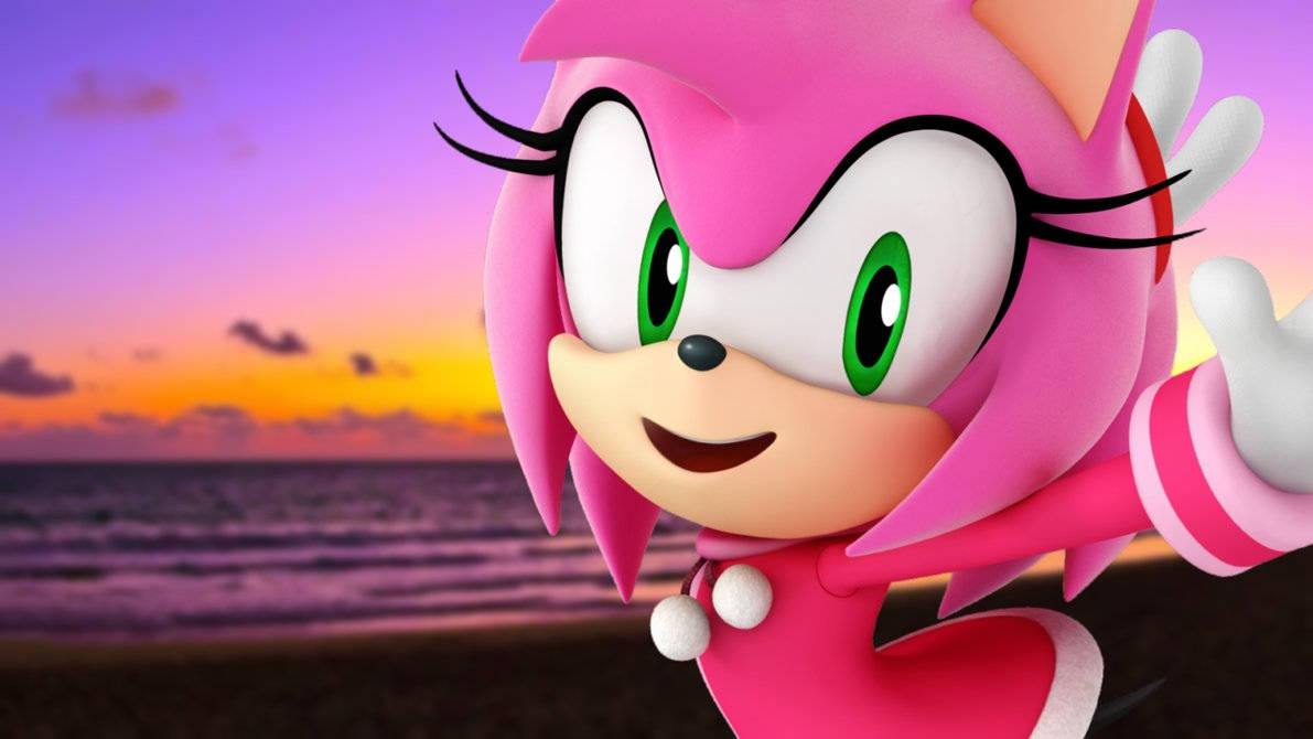 Amy Rose Sunset Art Wallpaper