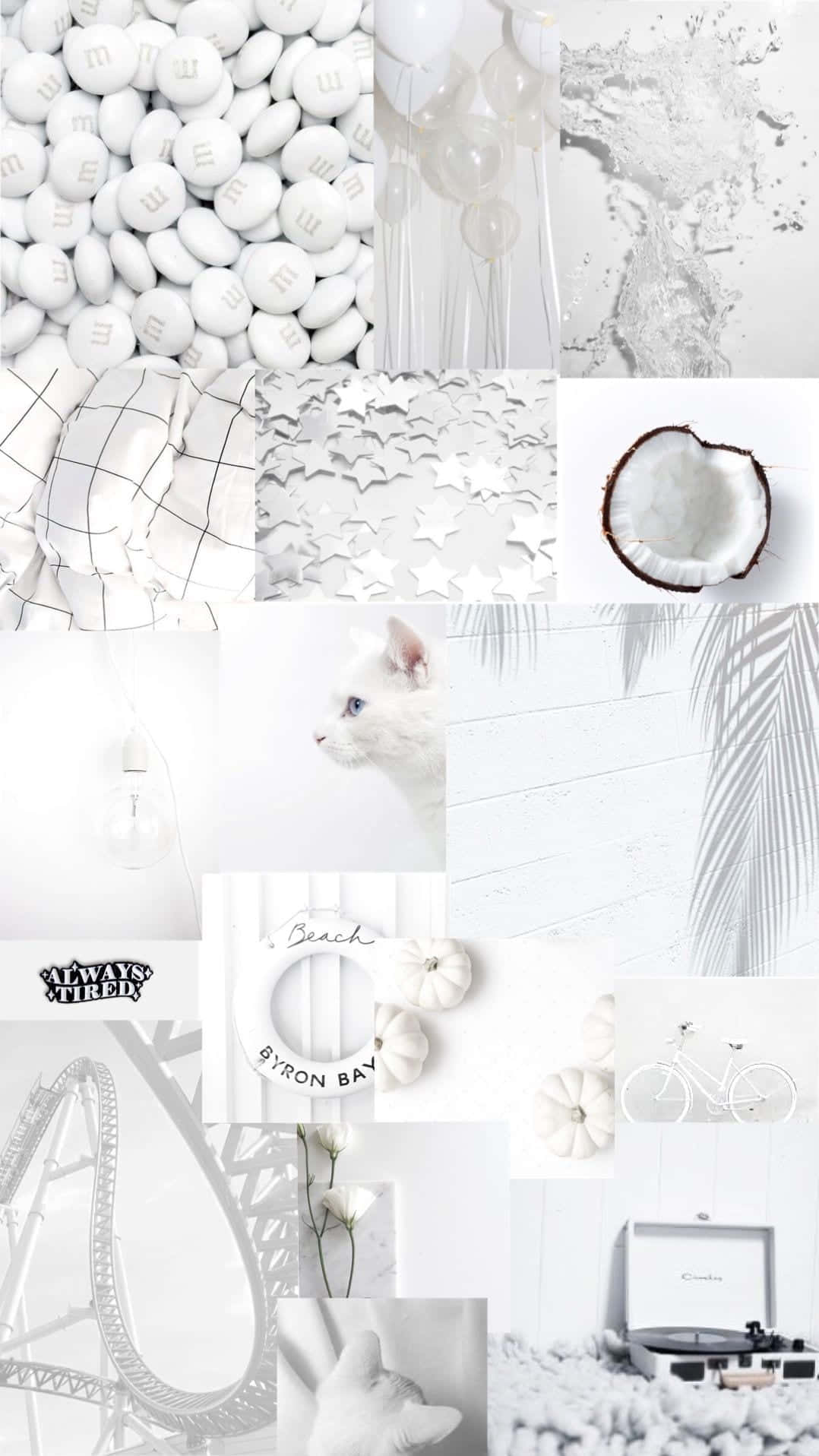 An Abstraction Of White Aesthetic Elements Wallpaper