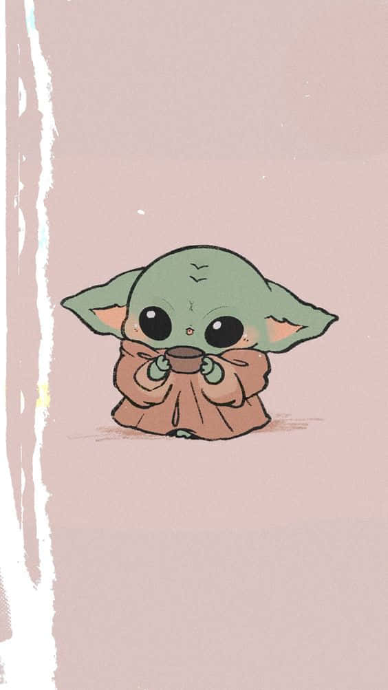 An Adorable Baby Yoda Asks You To Join The Resistance Wallpaper